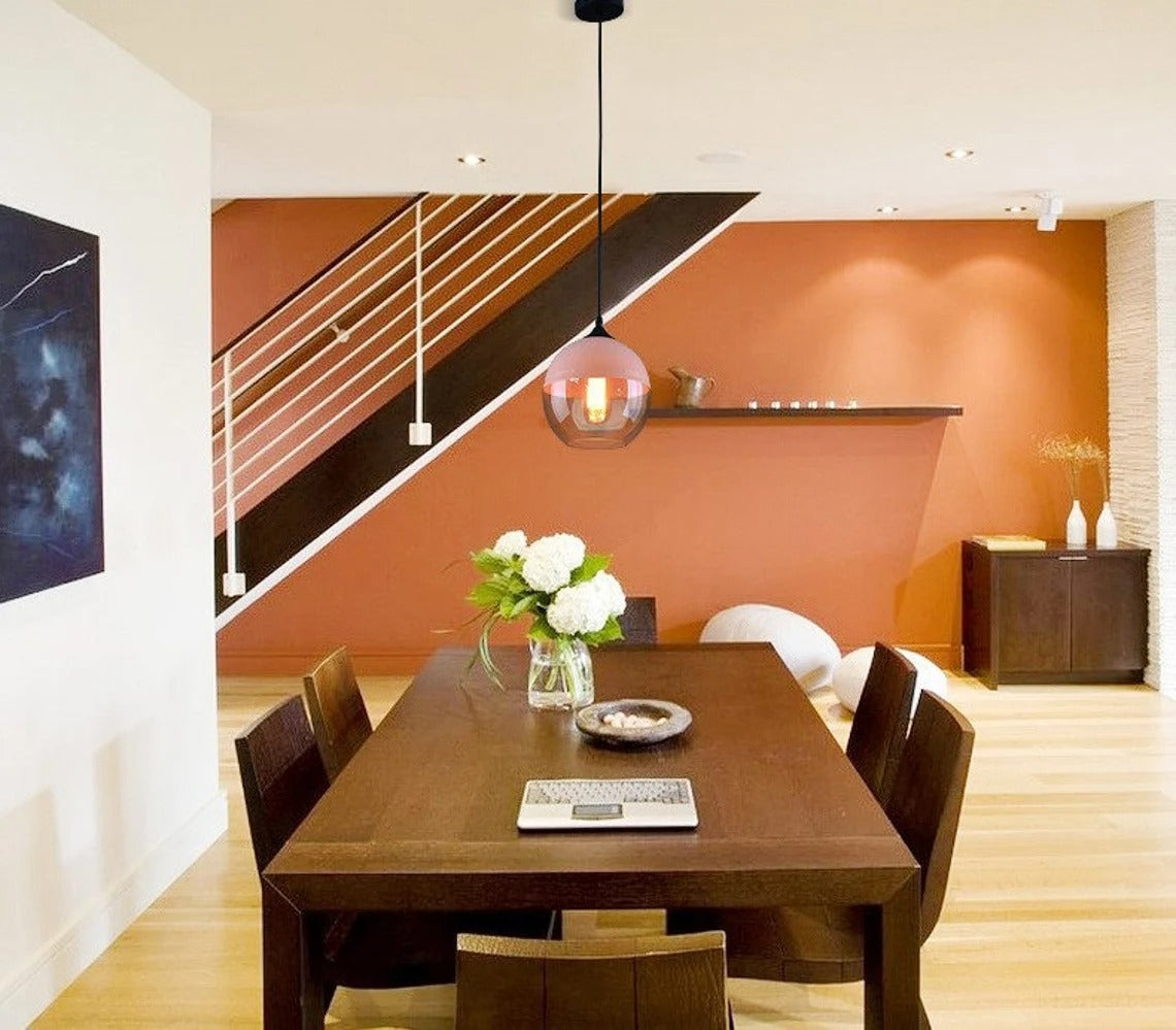 Industrial Lighting Kitchen Rustic Glass Pendant Light