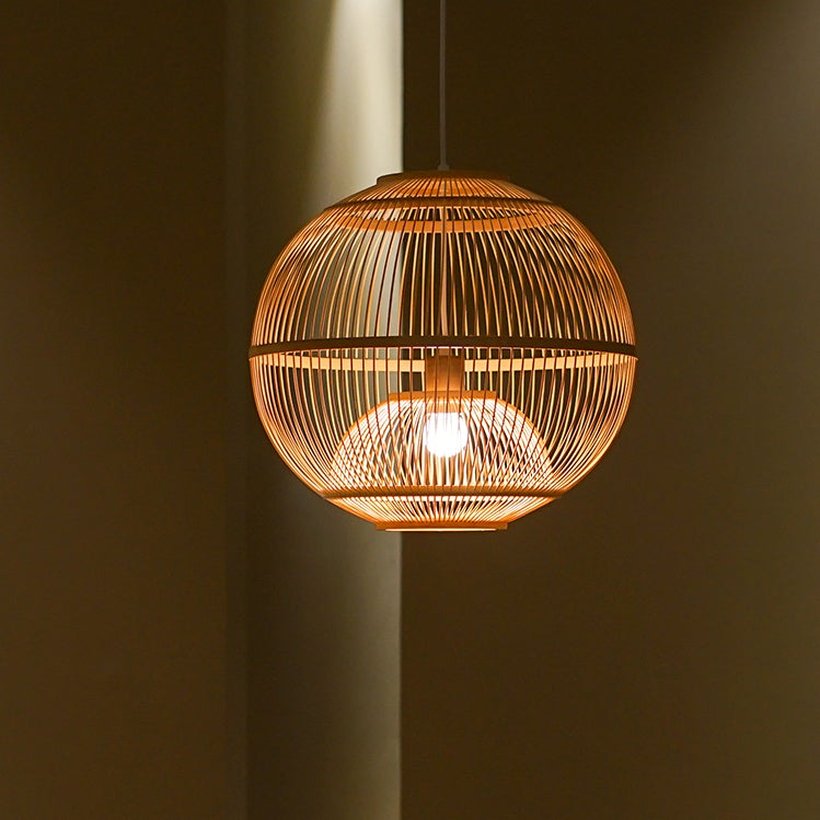 Traditional Bamboo Pendant Artistic Suspension Hanging Light Fixture