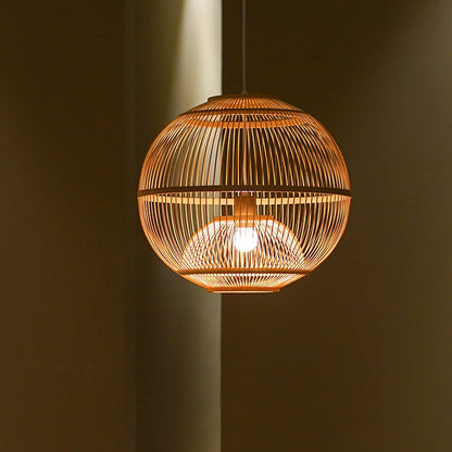 Traditional Bamboo Pendant Artistic Suspension Hanging Light Fixture