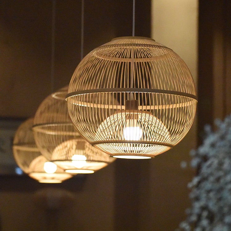 Traditional Bamboo Pendant Artistic Suspension Hanging Light Fixture