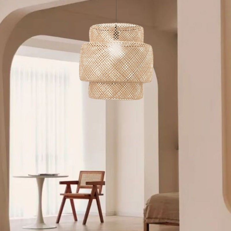 Creative Bamboo Pendant Light Home Decor Lampshade