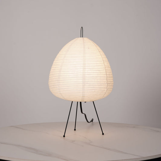 Japanese Style Tripod Rice Paper Table Lamps for Bedroom-[Modern pendant lighting for bedroom and living space]-Demolights UK