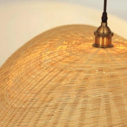 Bamboo Lotus Leaf Shaped Pendant Light