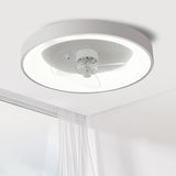 Load image into Gallery viewer, Round Shape Metal Ceiling Fans with Lights in White