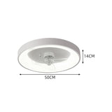 Load image into Gallery viewer, Round Shape Metal Ceiling Fans with Lights in White