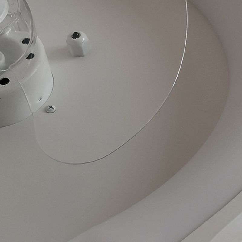 Round Shape Metal Ceiling Fans with Lights in White