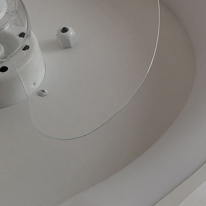 Round Shape Metal Ceiling Fans with Lights in White