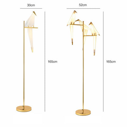 Golden Bird Metal Home Decor Floor Lamp