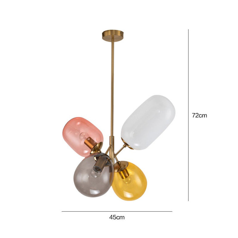 Nordic Led Glass Chandelier Pendant Lamp Kitchen Fixtures Living Room Bedroom