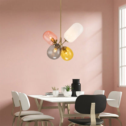 Nordic Led Glass Chandelier Pendant Lamp Kitchen Fixtures Living Room Bedroom