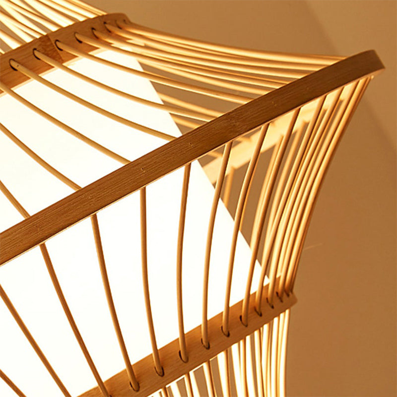 Bamboo Chandelier Retro Lantern Lamp Weaving Pendant Light Shade