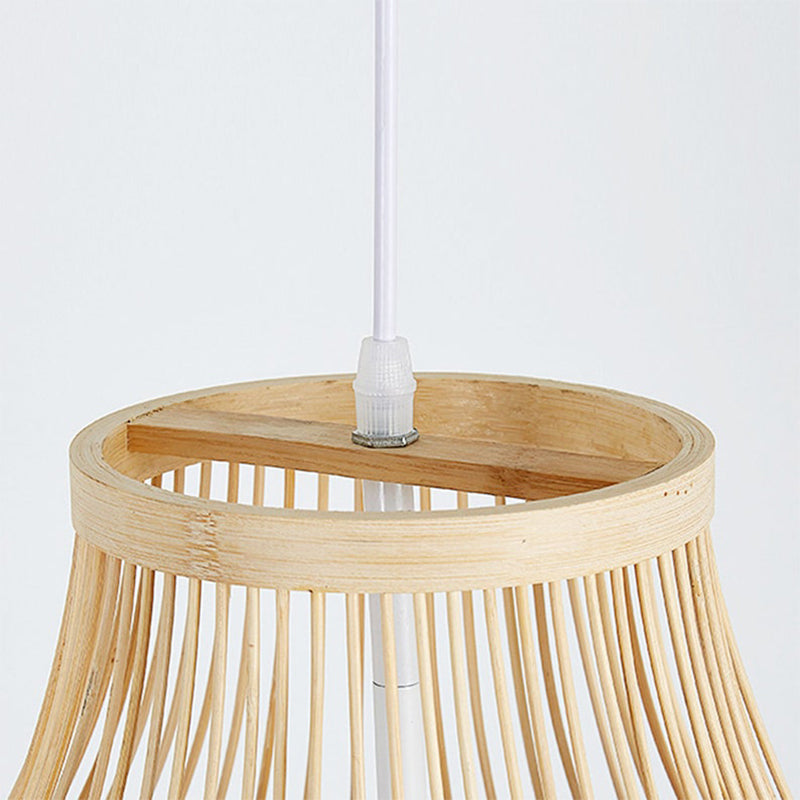 Bamboo Chandelier Retro Lantern Lamp Weaving Pendant Light Shade