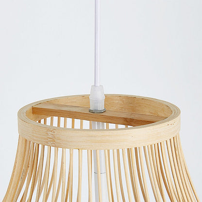 Bamboo Chandelier Retro Lantern Lamp Weaving Pendant Light Shade