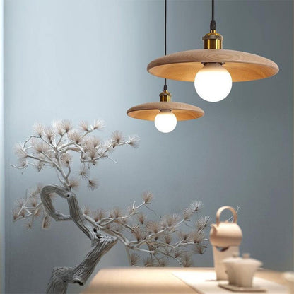 Nordic Wood Pendant Light Retro Lamp Creative Solid Wood chandelier