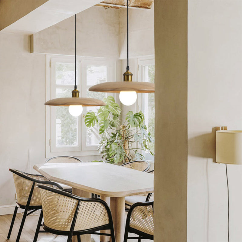 Nordic Wood Pendant Light Retro Lamp Creative Solid Wood chandelier