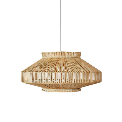 Rattan Pendant Light Woven Pendant Shade Flush Mount Ceiling Light