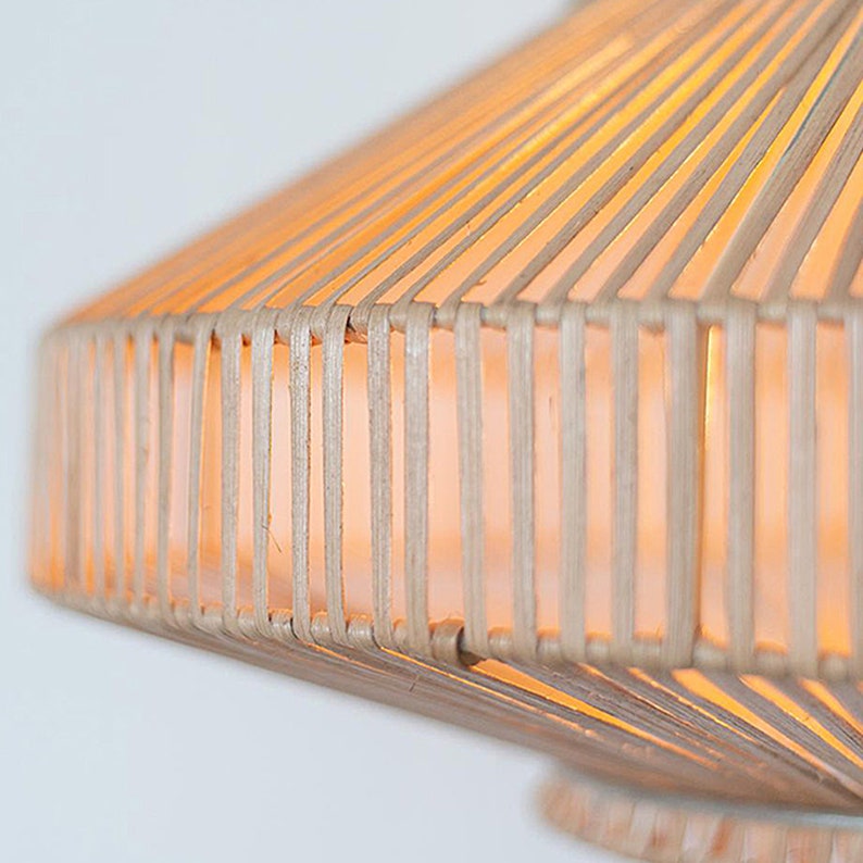 Rattan Pendant Light Woven Pendant Shade Flush Mount Ceiling Light
