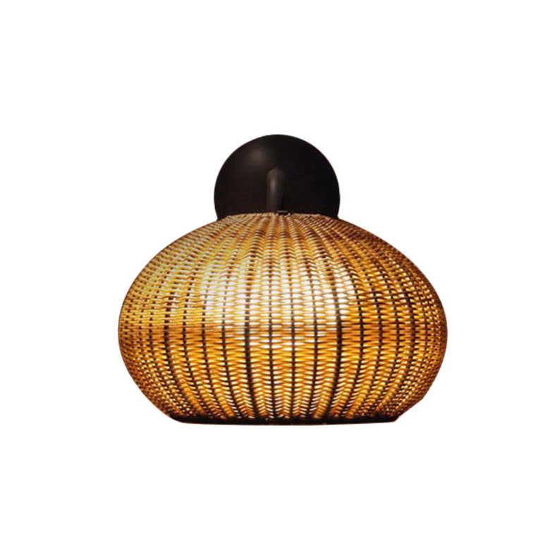 Rattan Wall Lights Globe Wall Lamp Bamboo Japanese Furniture Mushroom Light