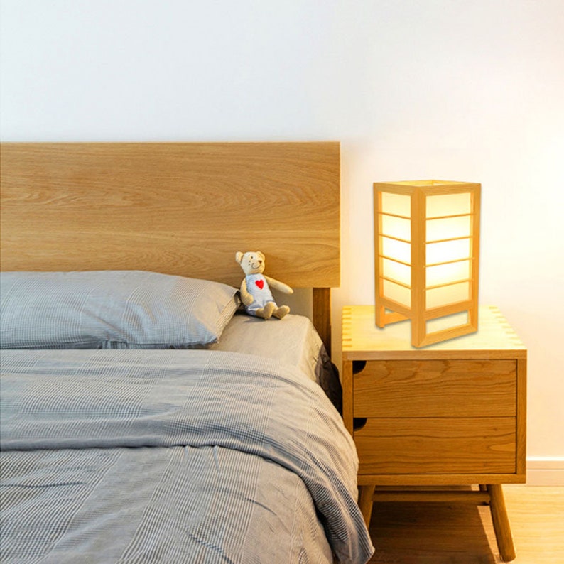 Wooden Japanese Desk Lights Table Light Decoration Lamp