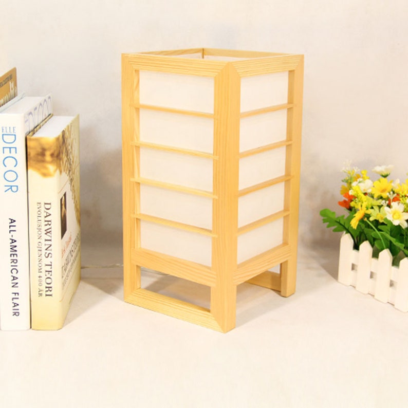 Wooden Japanese Desk Lights Table Light Decoration Lamp