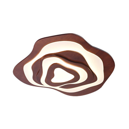 Flower Wood Ceiling Light Hardwired Wood Ceiling Lamp