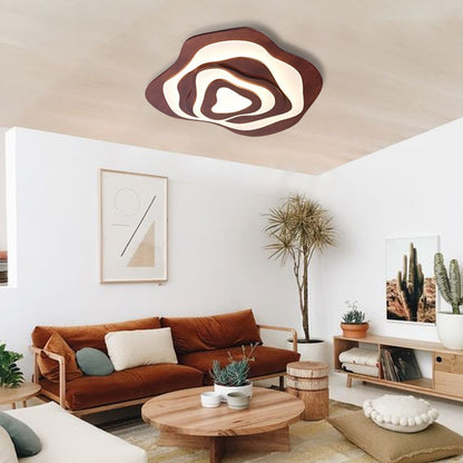 Flower Wood Ceiling Light Hardwired Wood Ceiling Lamp