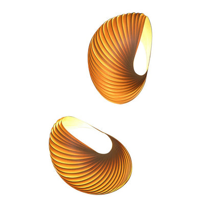 Shell Plug In Wall Sconce Wood Lampshade Art Sconce Light