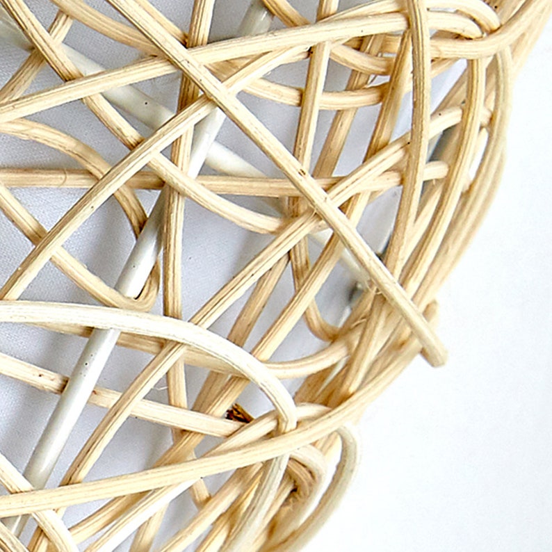 Rattan Wall Light Wicker Wall Pendant Lamps Boho Wall Sconce Light