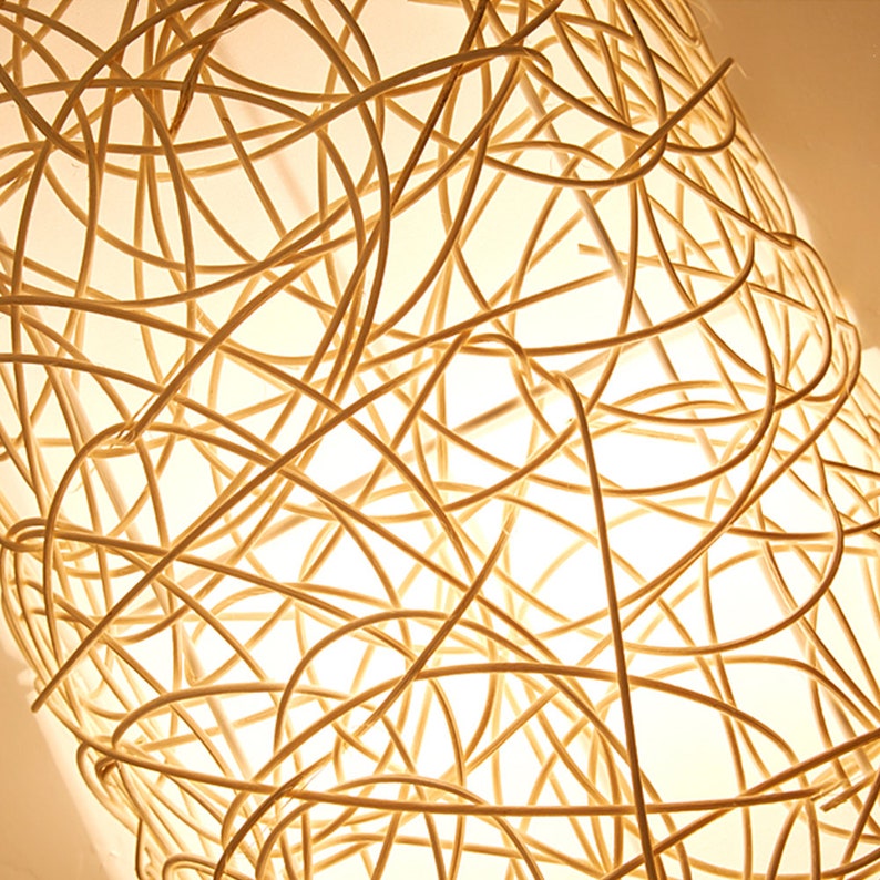 Rattan Wall Light Wicker Wall Pendant Lamps Boho Wall Sconce Light