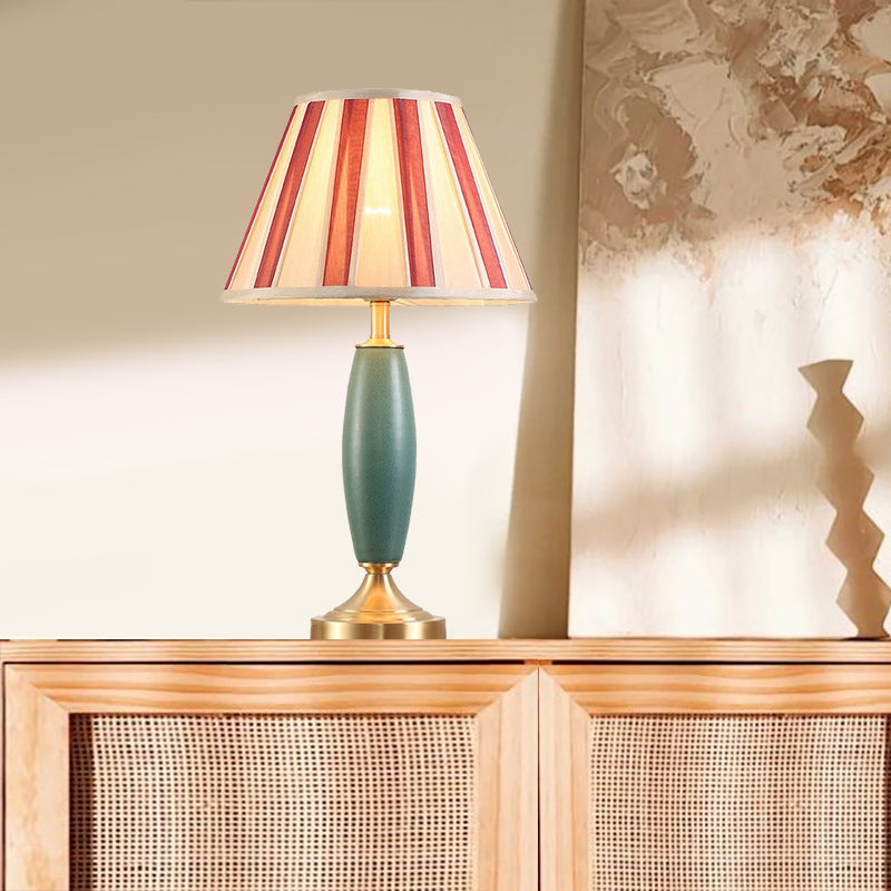 Brass Table Lamp Ceramic Desk Lampshade Retro Floor Lamp