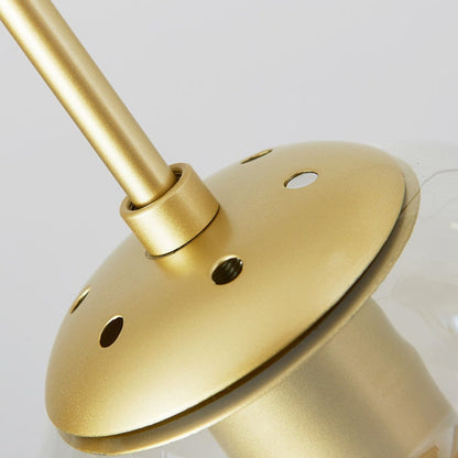Modern Nordic Spiral Glass Globe Chandelier - Luxury Gold Staircase Pendant Light