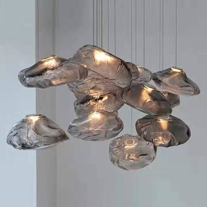 Glass Bubble Chandelier Nordic Globe Minimalist Stair Pendant Lights