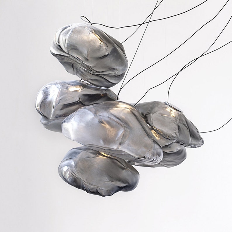 Glass Bubble Chandelier Nordic Globe Minimalist Stair Pendant Lights