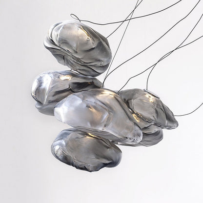 Glass Bubble Chandelier Nordic Globe Minimalist Stair Pendant Lights