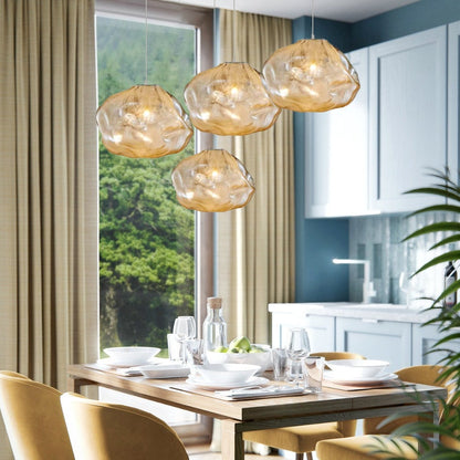 Glass Bubble Chandelier Nordic Globe Minimalist Stair Pendant Lights