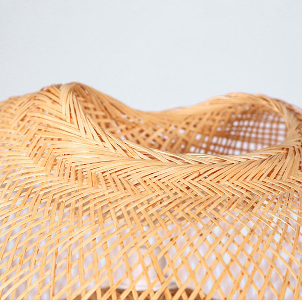 Bamboo Hand Knitted Lampshade Floor Light