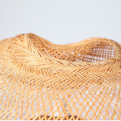 Bamboo Hand Knitted Lampshade Floor Light