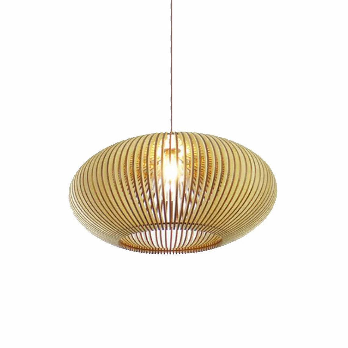 Wood Pendant Light Globe Wooden Light Fixture