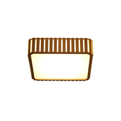 Square Wood Ceiling Light Led Wood Pendant Lamp