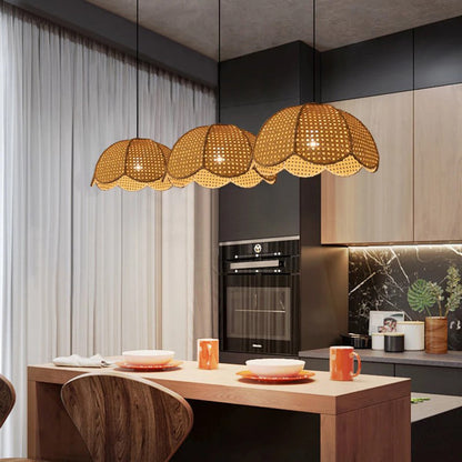 Vintage Handcraft Rattan Light Chandelier Lighting