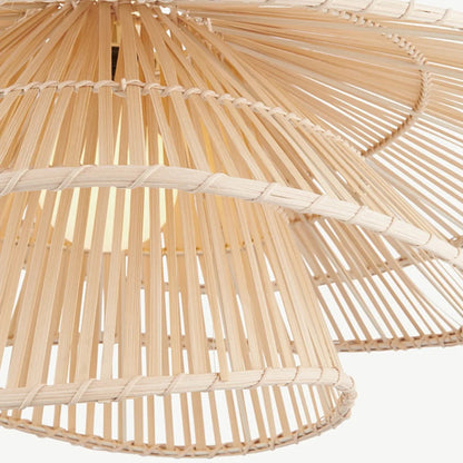 Bamboo Cloak Pendant Light Wicker Chandelier