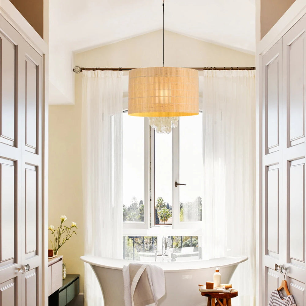 Japanese Style Pendant Light Bamboo Lantern Pendant Lamp