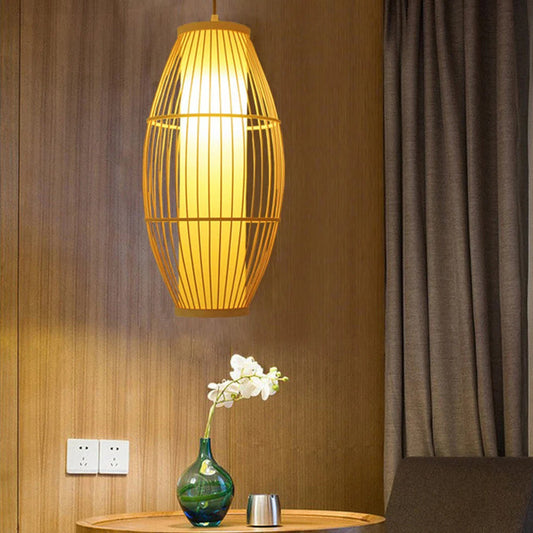 Southeastern Wabi Sabi Art Ceiling Light Weave Bamboo Pendant Lamp-[Modern pendant lighting for bedroom and living space]-Demolights UK