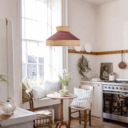 Nordic Pendant Light Drum Fabric Lamp fixtures