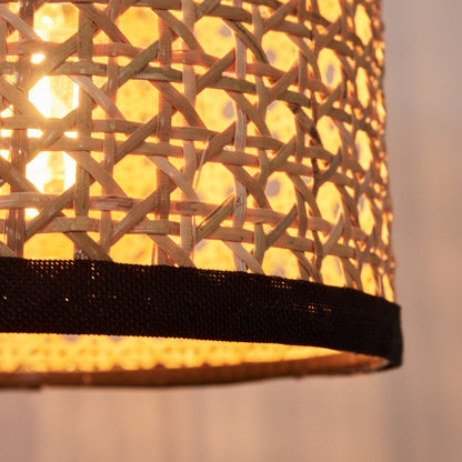 Rattan Plug In Wall Sconce Wicker Wall Light