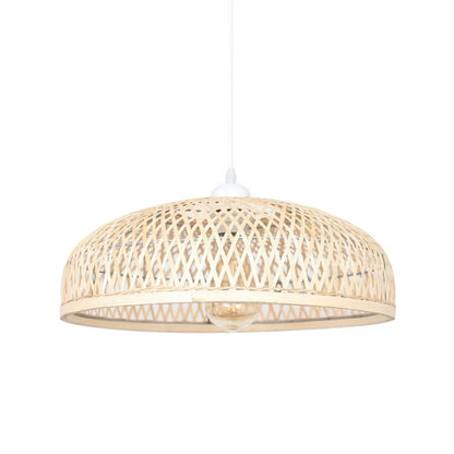 Bamboo Strip Bowl Cage Pendant Lampshade