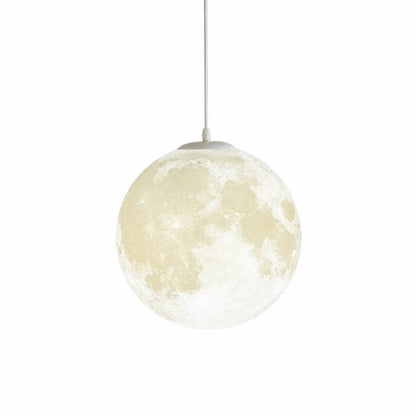Creative 3D Printed Moon Pendant Lamp For Bedroom Home Decoration