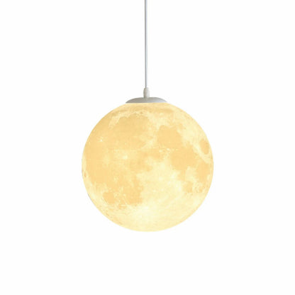 Creative 3D Printed Moon Pendant Lamp For Bedroom Home Decoration