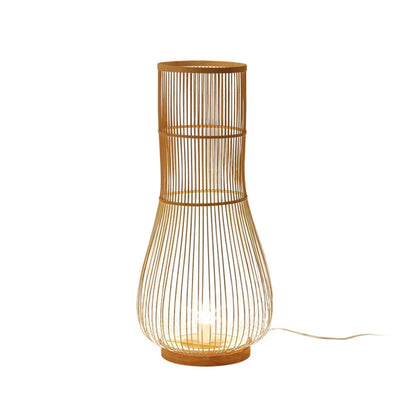 Bamboo Fish Trap Standing Light Floor Lamp