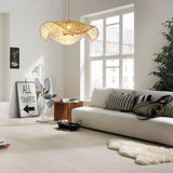 Load image into Gallery viewer, Floppy Hat Bamboo Pendant Light Woven Lampshade